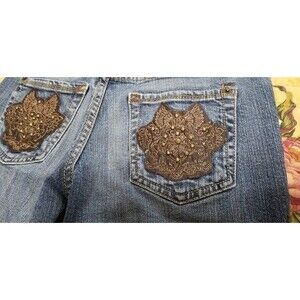 Boutique Denim‎ Jeans Women's 2 Straight Leg 90s STYLE NY Paris Stretch Leather